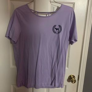 PINK tee with cutout back